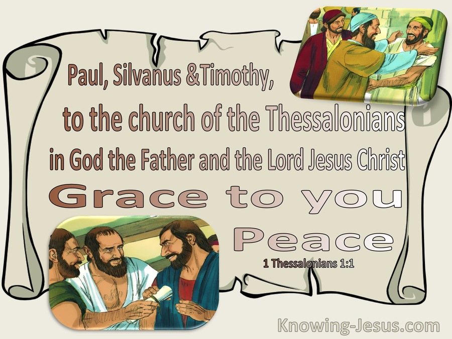 1 Thessalonians 1:1 To The Church In God The Father And The Lord Jesus Christ (beige) 